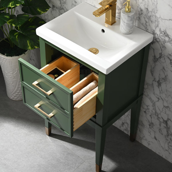 Everly Quinn Deon 20'' Freestanding Single Bathroom Vanity with